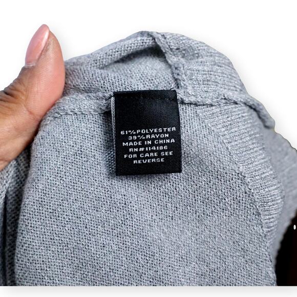 Verve Ami Light Gray Fine Knit Tunic Womens Sweater M NWOT - Picture 4 of 9